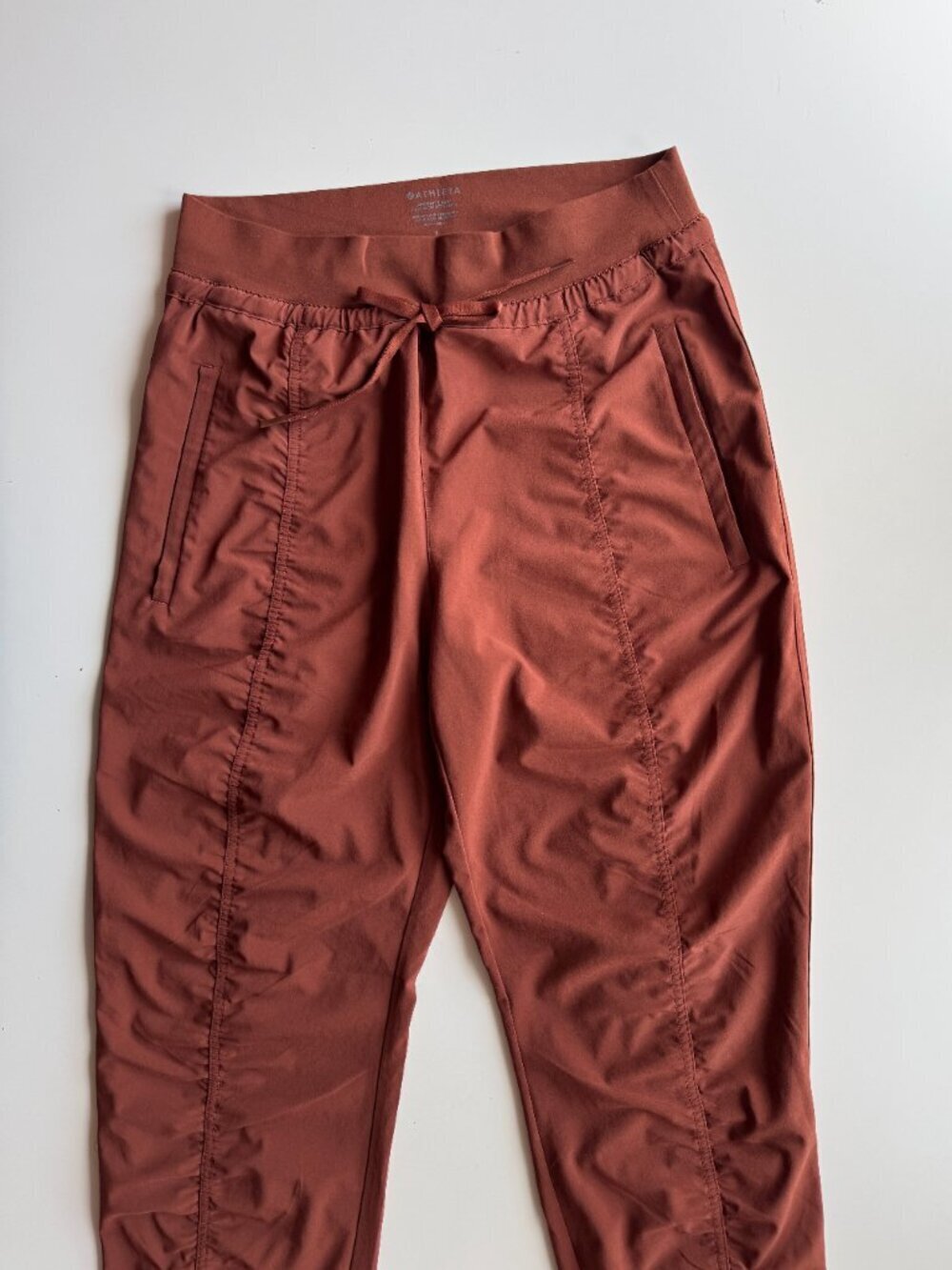 ATHLETA Altitude II Ancient Mahogany Brown Mid Rise Jogger Pants, Size 8 - Picture 6 of 13
